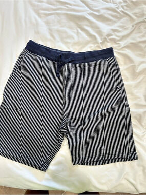 Tea Collection Striped Pull-On Shorts in Blue & White Size 4 Like New